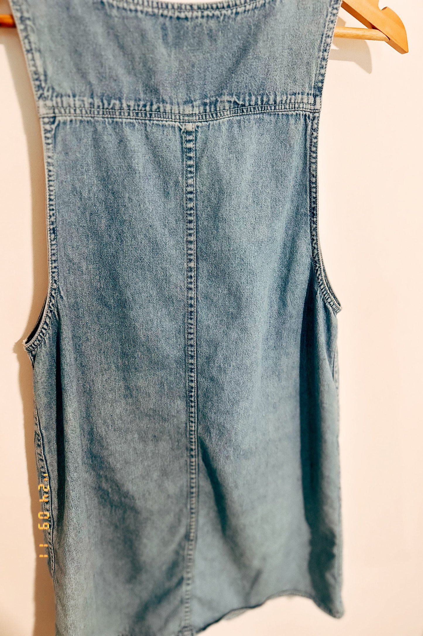 90's denim mini dress | M