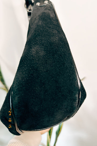 Vintage suede purse - black