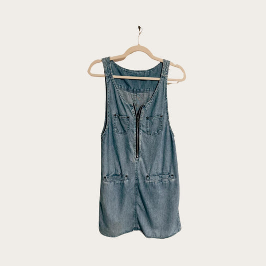 90's denim mini dress | M